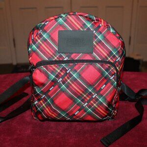 Victoria's Secret Pink Red Plaid Holiday Mini Backpack